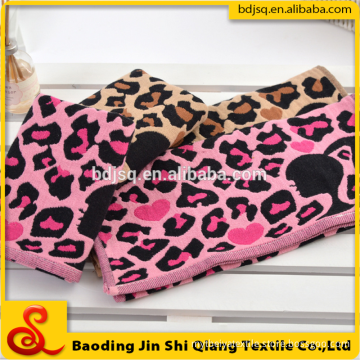 Cotton jacquard Leopard print towel